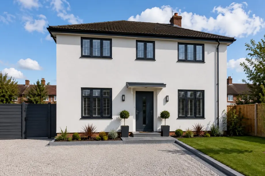 Rendered house exterior